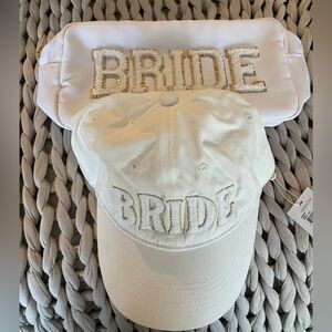 Bride Hat and Makeup Bag